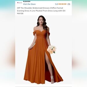Burnt Orange Bridesmaid Dress